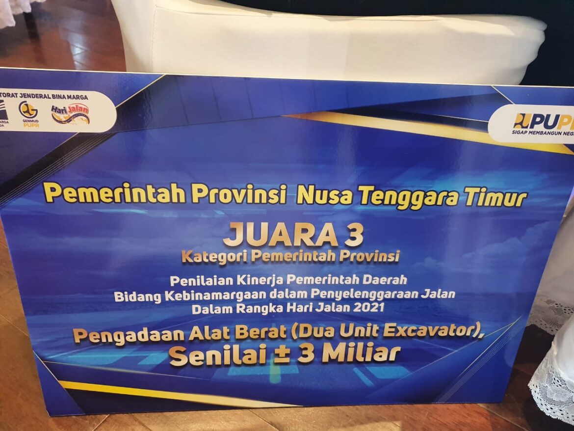 Ukir Prestasi Tingkat Nasional, Pemprov NTT Dapat Reward dari Kementrian PUPR