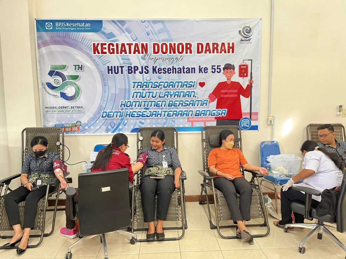 Sambut HUT ke 55 BPJS Kesehatan Peduli Sesama melalui Donor Darah