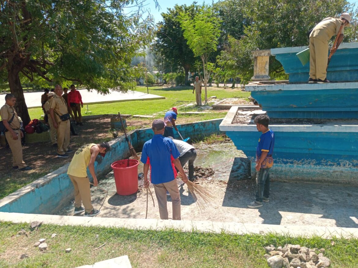 Jajaran Dispora NTT Dandani Kembali Taman GOR Flobamora Kupang