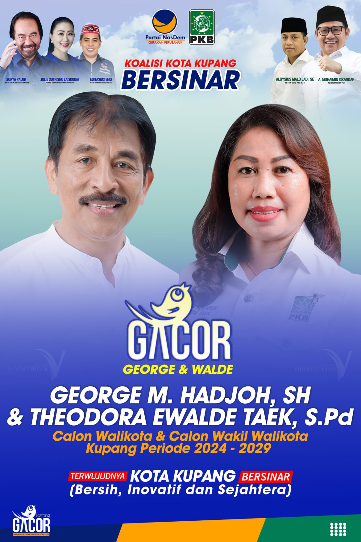 NasDem dan PKB Resmi Dukung Pasangan George Hadjoh dan Ewalde Taek Maju Pilkada Kota Kupang